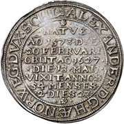 1 Thaler - Alexander Death obverse image