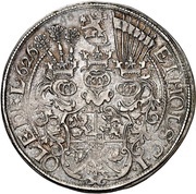 1 Thaler - Alexander Death, Germany, 1627 reverse image