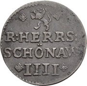 4 Heller - John Gottfried, Germany, 1755 reverse image