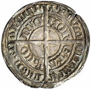 1 Tournose - Reinhard II Groschen Tournois, Germany, 1369-1396 reverse image