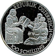 100 Schilling Herzog Rudolf IV obverse image