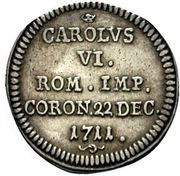 ½ Kreuzer Coronation, Germany, 1712 reverse image