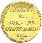½ Ducat Imperial coronation, Germany, 1712 reverse image