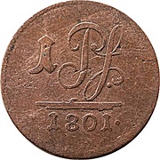 1 Pfennig - Louis Frederick II, Germany, 1801-1802 reverse image