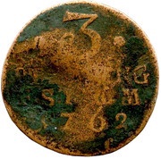 3 Pfenning - John Frederick, Germany, 1761-1762 reverse image