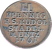 2 Pfennig - John Frederick, Germany, 1760-1761 reverse image