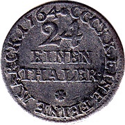 1⁄24 Thaler - John Frederick, Germany, 1763-1764 reverse image