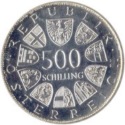 500 Schilling Austrian Red Cross obverse image