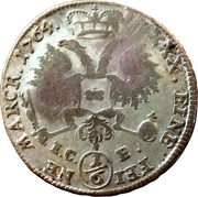 ⅙ Thaler - John Frederick Landmünze, Germany, 1764 reverse image