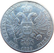1 Vereinsthaler - Frederick Günther, Germany, 1858-1859 reverse image