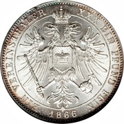 1 Vereinsthaler - Frederick Günther, Germany, 1866 reverse image