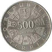 500 Schilling Anton Wildgans obverse image