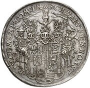 1 Thaler - Christian William I and Anthony Günther II, Germany, 1677 reverse image