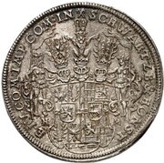 2 Thalers - Christian William I and Anthony Günther II, Germany, 1677 reverse image