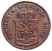 1 Pfennig - Günther Frederick Charles II obverse image
