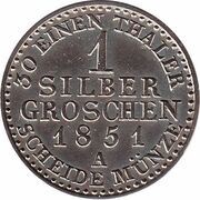1 Silbergroschen - Günther Frederick Charles II, Germany, 1846-1870 reverse image
