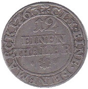 1⁄12 Thaler - Christian Günther III, Germany, 1763-1764 reverse image