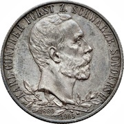 2 Marks - Charles Günther Silver Jubilee; thick rim obverse image