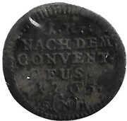 1 Kreuzer - Joseph Adam John, Germany, 1765 reverse image