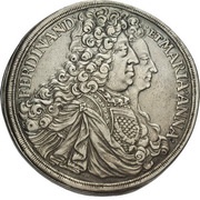 1 Thaler - Ferdinand William Eusebius and Maria Anna Kremnitz obverse image