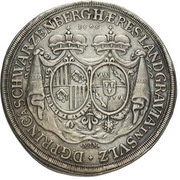 1 Thaler - Ferdinand William Eusebius and Maria Anna Kremnitz, Germany, 1696 reverse image