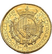 10 Ducats - Adam Francis, Germany, 1721 reverse image