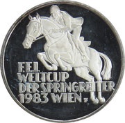500 Schilling World Cup Horse Jumping Championship, Austria, 1983 reverse image