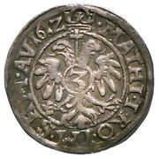 3 Kreuzers - Hermann Adolphus, Germany, 1612 reverse image