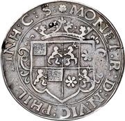 1 Thaler - Philip Reinhard I Hahnrei-Taler; type 2, Germany, 1627 reverse image