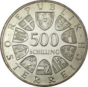 500 Schilling Catholic Day - Pope's Visit obverse image