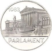 500 Schilling Parliament Building, Austria, 1983 reverse image