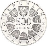 500 Schilling Fanny Elssler obverse image