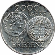 500 Schilling Bregenz, Austria, 1985 reverse image