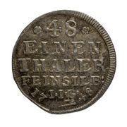 1⁄48 Thaler - Christof Louis II and Frederick Botho, Germany, 1745-1756 reverse image