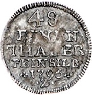 1⁄48 Thaler - Charles Louis and Henry Christian Frederick, Germany, 1796 reverse image
