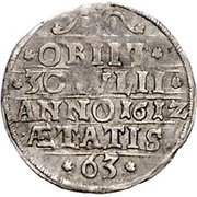 1⁄28 Thaler - John Death, Germany, 1612 reverse image