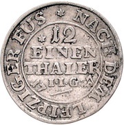 1⁄12 Thaler - Christof Frederick and Jost Christian, Germany, 1737 reverse image