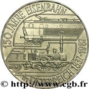 500 Schilling Austrian Railroad, Austria, 1987 reverse image