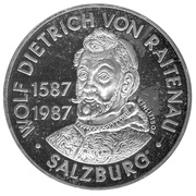 500 Schilling Birth of Salzburg's Archbishop von Raitenau, Austria, 1987 reverse image