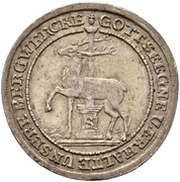 ⅙ Thaler - Jost Christian and Christof Louis II, Germany, 1738 reverse image
