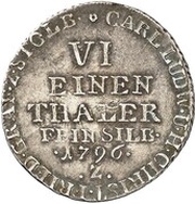 ⅙ Thaler - Charles Louis and Henry Christian Frederick Ausbeute obverse image