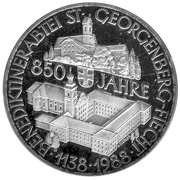 500 Schilling St. Georgenberg Abbey, Austria, 1988 reverse image