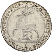 ⅓ Thaler - Frederick Botho and Charles Louis, Germany, 1764-1766 reverse image