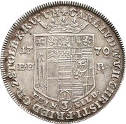 ⅓ Thaler - Charles Louis and Henry Christian Frederick obverse image