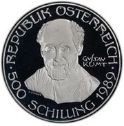 500 Schilling Gustav Klimt obverse image