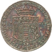 ⅔ Thaler - Jost Christian and Christof Louis II obverse image