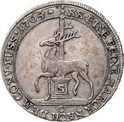 ⅔ Thaler - Frederick Botho and Charles Louis, Germany, 1764 reverse image