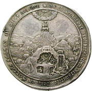 1 Thaler - Christof Louis I Ausbeutetaler, Germany, 1700 reverse image