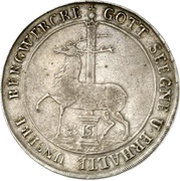 1 Thaler - Christof Frederick and Jost Christian Ausbeutetaler, Germany, 1706-1707 reverse image