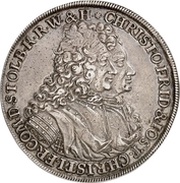 1 Thaler - Christof Frederick and Jost Christian Ausbeute obverse image